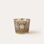 Limited edition Baobab Collection Arabian Nights scented candle with a rich woody fragrance of saffron, oud, and incense. Decorative glass with 24-carat gold detailing, available in Max 10 and Max 16 sizes for elegant home fragrance and sophisticated interiors. Archideco Interior Gallery | archideco-interior.com