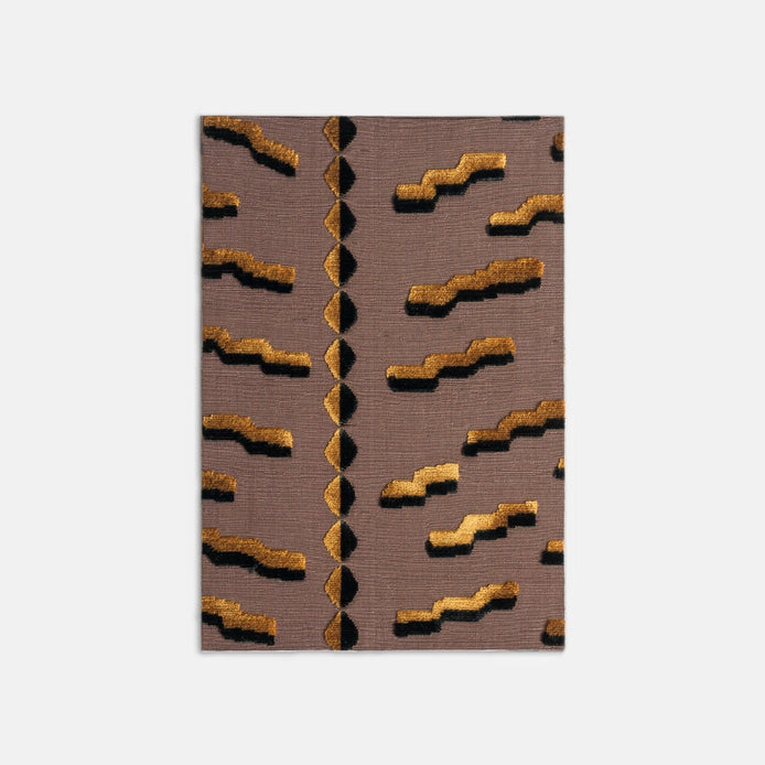 Dedar Milano Tiger Beat Velvet Upholstery & Curtain Fabric | Jacquard Designer Textile