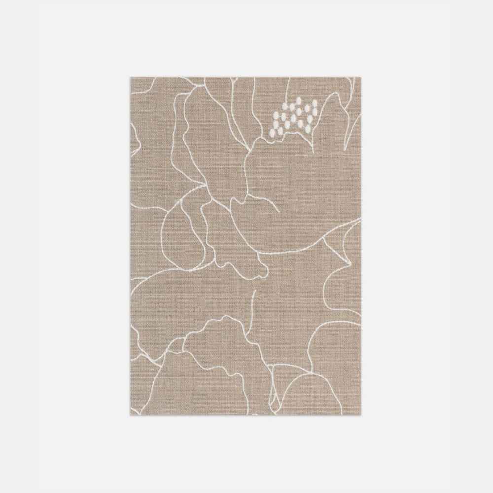 Mariaflora Mono No Aware Floral Upholstery & Curtain Fabric