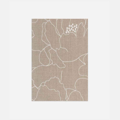 Mariaflora Mono No Aware Floral Upholstery & Curtain Fabric
