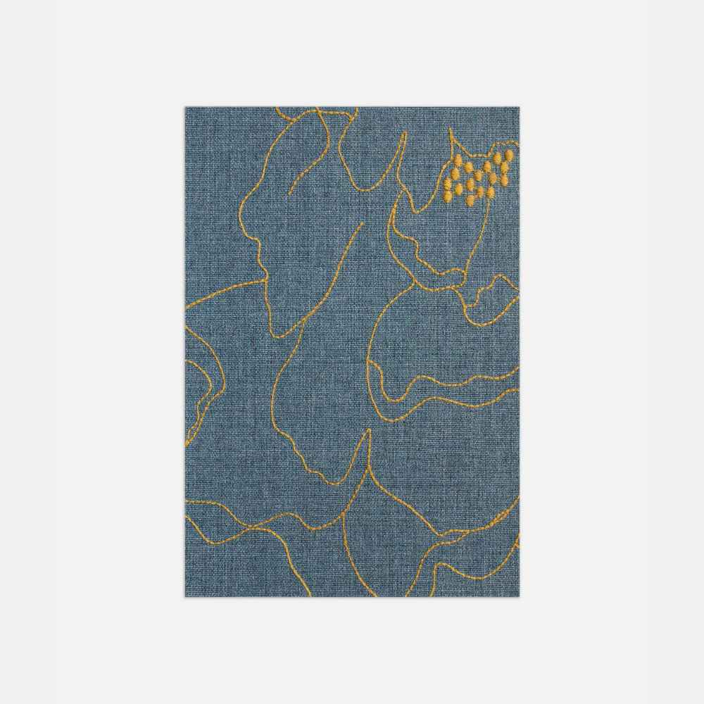 Mariaflora Mono No Aware Floral Upholstery & Curtain Fabric