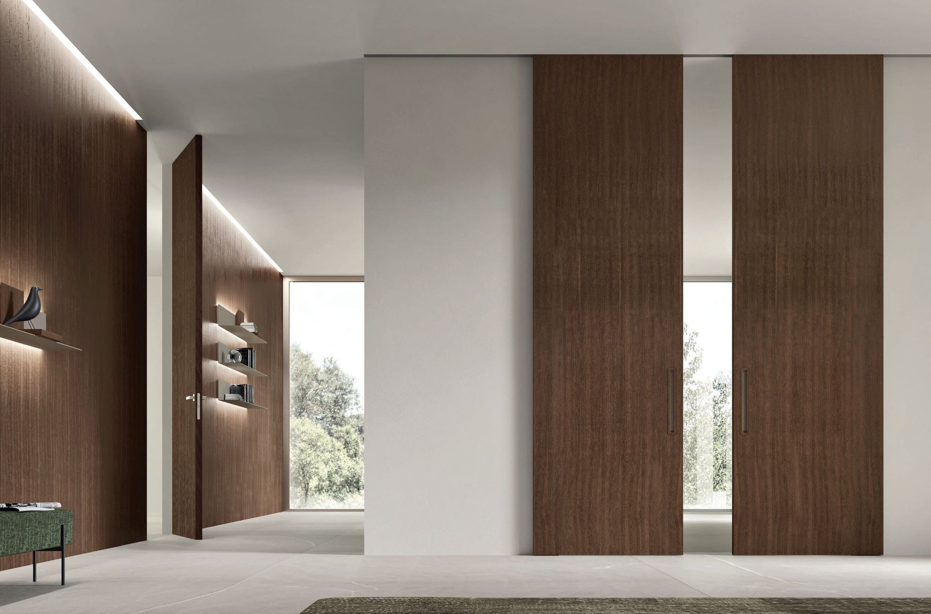 Bluinterni Italian Architectural Doors in Latvia, Lithuania & Estonia at Archideco Interior Gallery: hinged, pivot, sliding and flush-to-wall systems for projects across the Baltics.