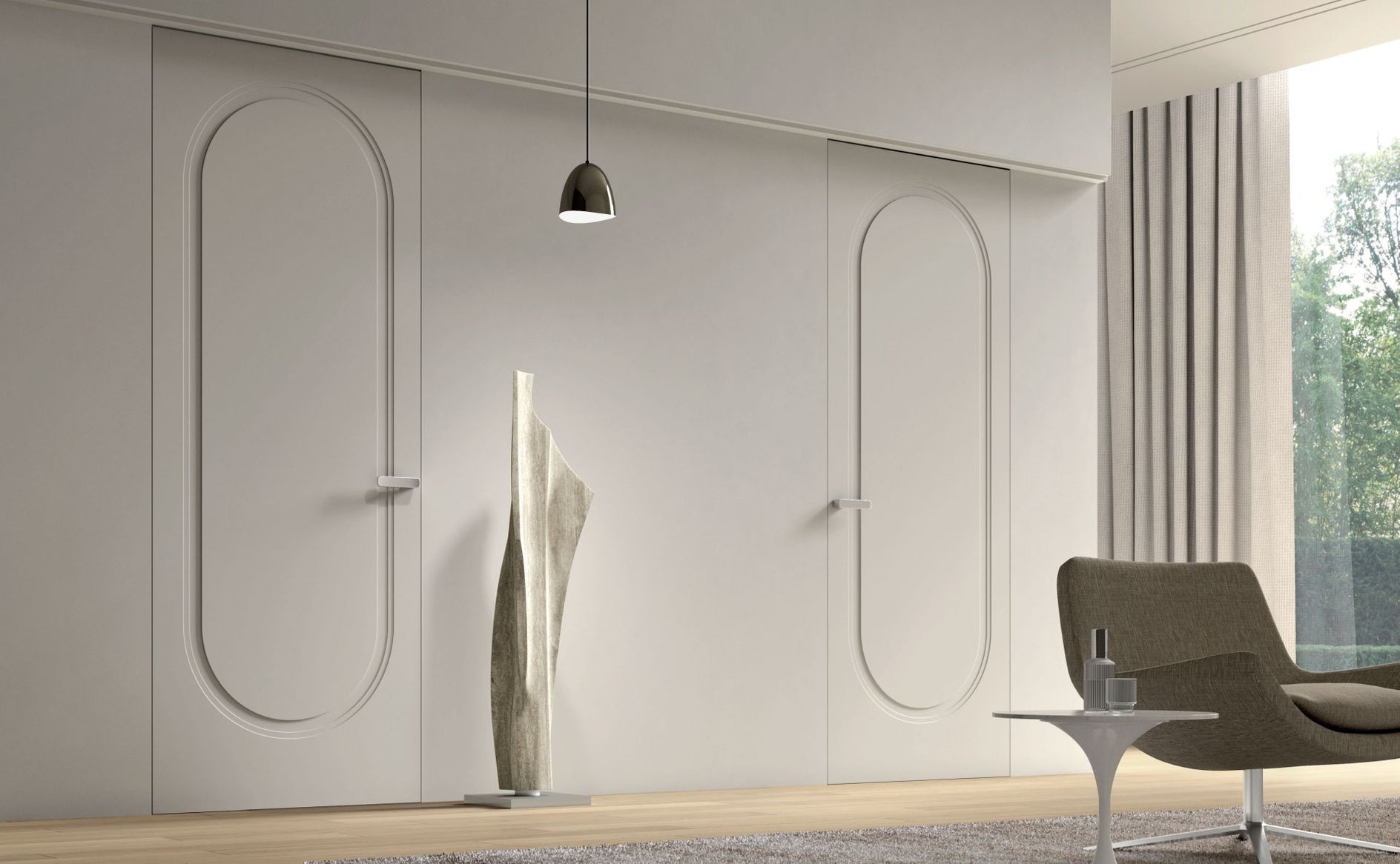 Bluinterni Italian Architectural Doors in Latvia, Lithuania & Estonia at Archideco Interior Gallery: hinged, pivot, sliding and flush-to-wall systems for projects across the Baltics.