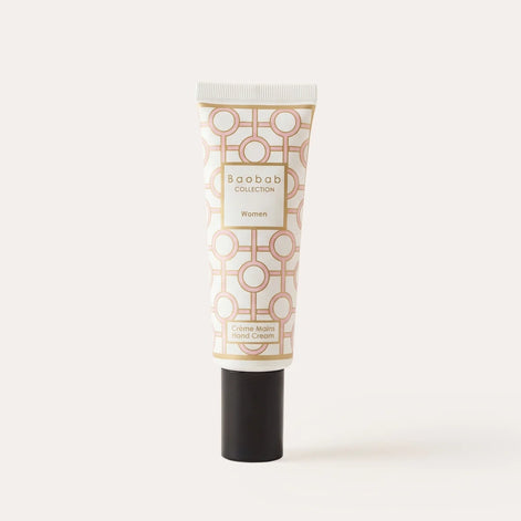Limited edition Baobab Collection Women scented hand cream, 50 ml. A lightweight moisturising formula with elegant floral notes of rose, magnolia, and musk that leaves hands soft, hydrated, and delicately scented. Archideco Interior Gallery | archideco-interior.com