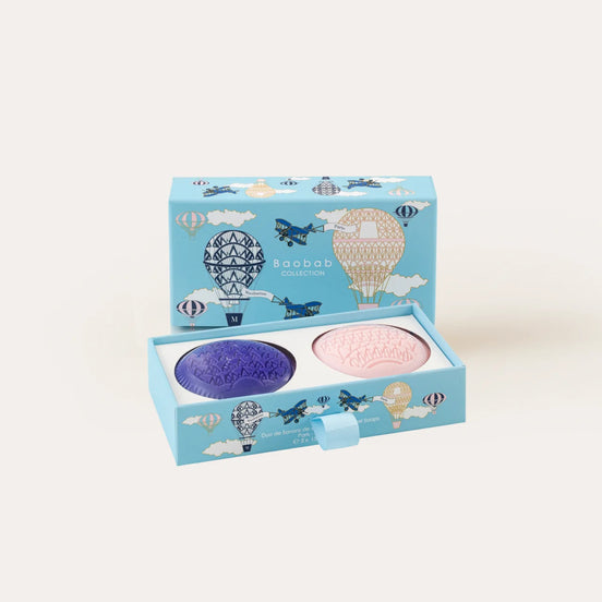 Limited edition Baobab Collection Paris & Manhattan soap gift set with two 150 g soaps enriched with baobab oil. Discover fresh aromatic and elegant floral fragrances in a beautifully presented luxury gift box for refined everyday skincare. Archideco Interior Gallery | archideco-interior.com