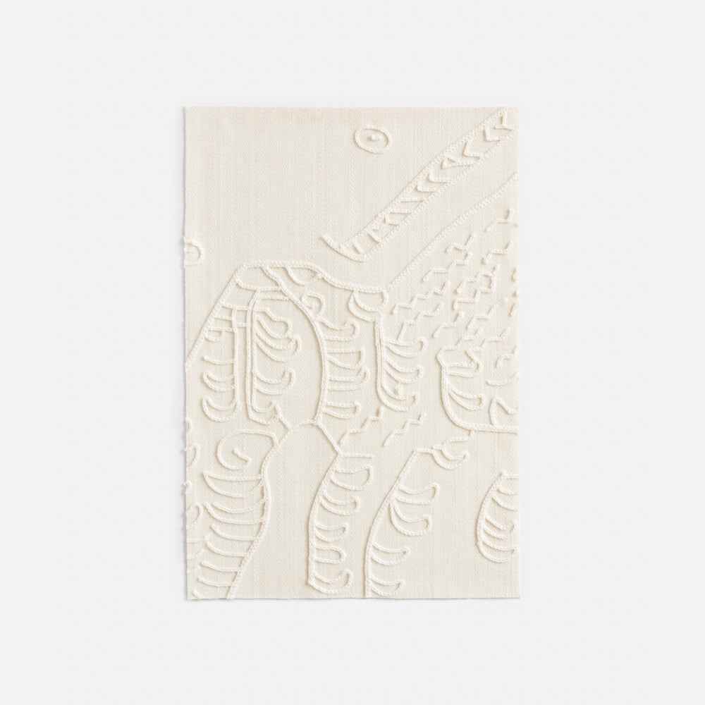 Dedar Milano Tiger Snow Embroidered Wool Satin | Luxury Italian Fabric | Dedar Milano at Archideco Interior Gallery