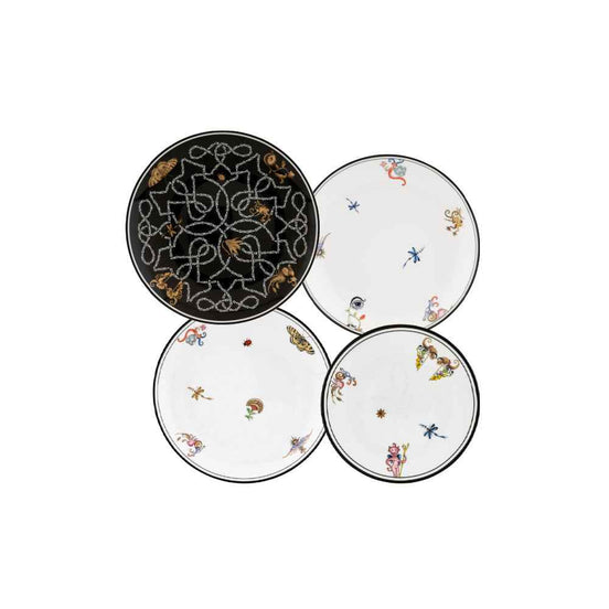 Ginori 1735 Arcadia Dinner Serving Set in Nero | Italian Luxury Porcelain Place Setting