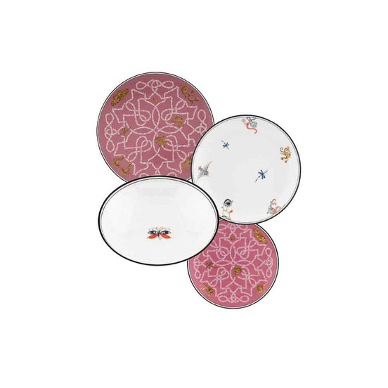 Ginori 1735 Arcadia Dinner Serving Set in Rose | Luxury Italian Porcelain Tableware
