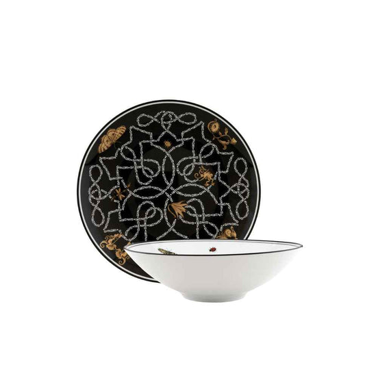 Ginori 1735 Arcadia Salad Bowl & Charger Plate Set | Italian Porcelain Tableware