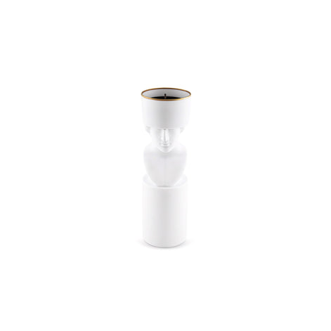 Discover the timeless elegance of the Il Letterato Pure White Porcelain Candleholder, a collectible home fragrance accessory from the exclusive LCDC Collection by designer Luca Nichetto. Crafted from fine white porcelain, this luxury candleholder combines Italian craftsmanship, artistic storytelling, and contemporary design to create a sophisticated decorative piece for refined interiors.