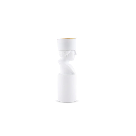 Discover the timeless elegance of the Il Letterato Pure White Porcelain Candleholder, a collectible home fragrance accessory from the exclusive LCDC Collection by designer Luca Nichetto. Crafted from fine white porcelain, this luxury candleholder combines Italian craftsmanship, artistic storytelling, and contemporary design to create a sophisticated decorative piece for refined interiors.