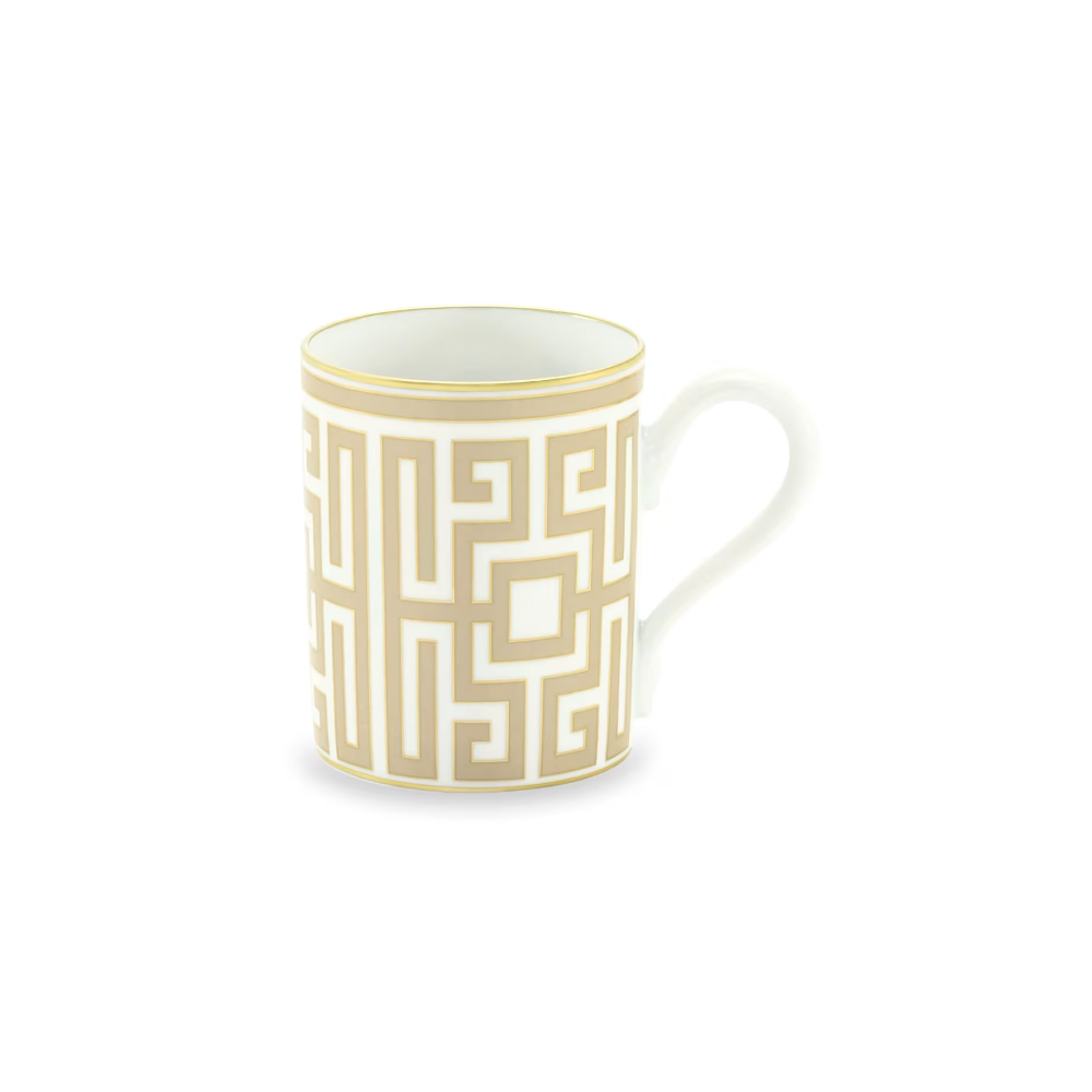 Transform your everyday coffee and tea moments into a refined design experience with the&nbsp;Labirinto Porcelain Mug by Ginori 1735, an elegant creation from the iconic Labirinto Collection designed by Gio Ponti. Crafted from fine Italian porcelain, this luxury mug combines sophisticated aesthetics, timeless geometry, and exceptional craftsmanship to bring elegance to every sip.