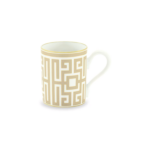 Transform your everyday coffee and tea moments into a refined design experience with the&nbsp;Labirinto Porcelain Mug by Ginori 1735, an elegant creation from the iconic Labirinto Collection designed by Gio Ponti. Crafted from fine Italian porcelain, this luxury mug combines sophisticated aesthetics, timeless geometry, and exceptional craftsmanship to bring elegance to every sip.