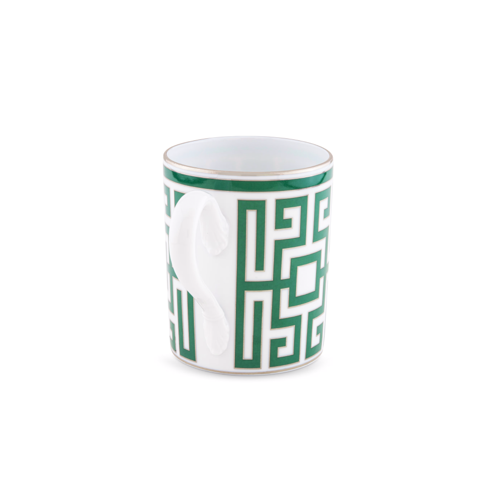 Enhance your daily coffee and tea rituals with the&nbsp;Labirinto Porcelain Mug by Ginori 1735, an elegant piece from the iconic Labirinto Collection designed by Gio Ponti. Expertly crafted from fine Italian porcelain, this luxury mug combines timeless craftsmanship with bold geometric artistry, making it a refined addition to any table or home.