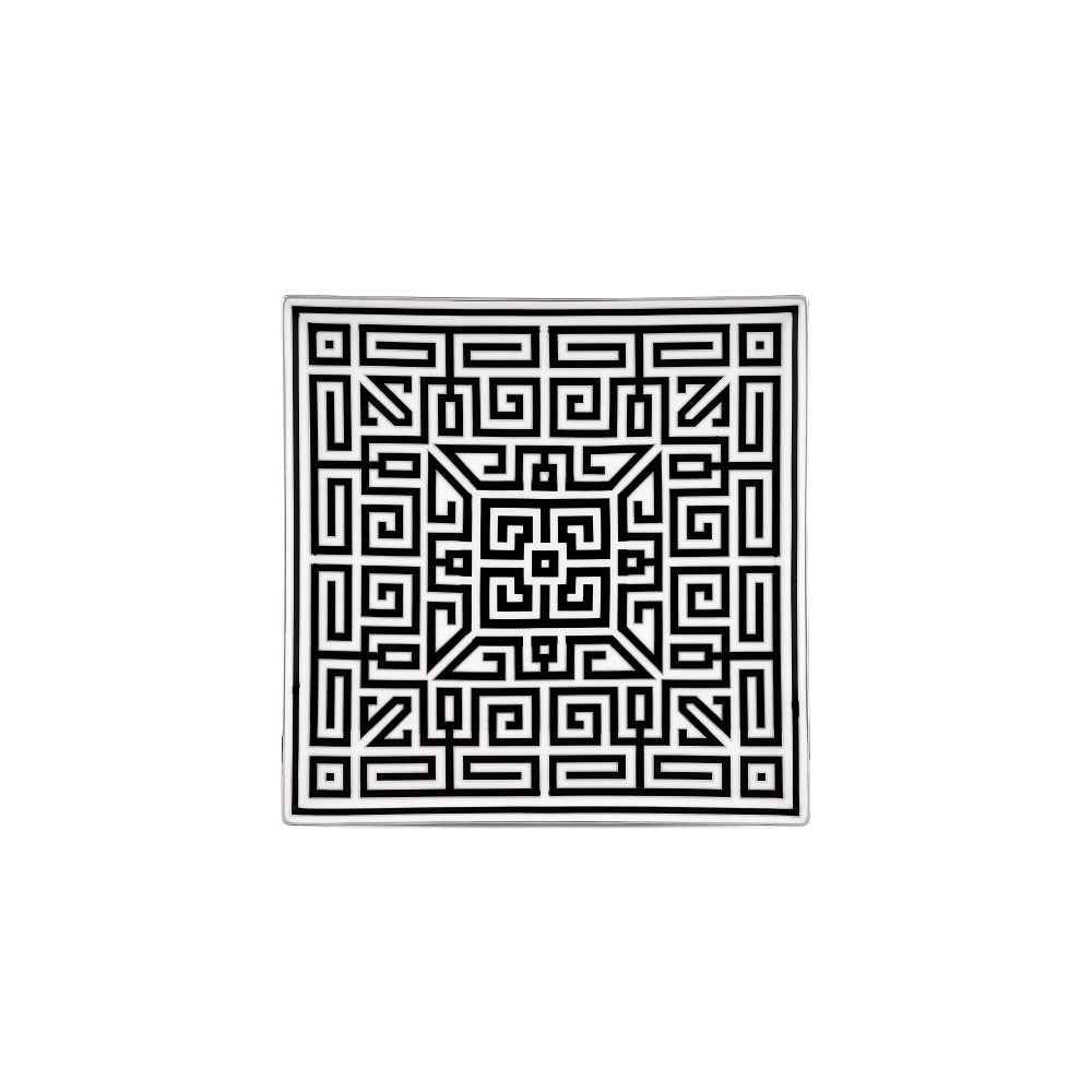 Ginori 1735 Labirinto Square Centerpiece – Nero