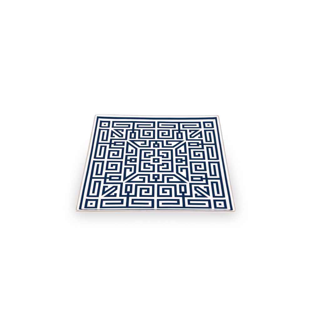 Ginori 1735 Labirinto Square Centerpiece – Zaffiro