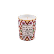 Transport your senses to the royal palaces of Rajasthan with the Rajathra Palace Scented Candle from the Profumi Luchino Collection by Ginori 1735. Inspired by one of the imaginary destinations cherished by British artist and designer Luke Edward Hall, this luxury home fragrance captures the elegance, mystery, and opulence of refined oriental interiors.