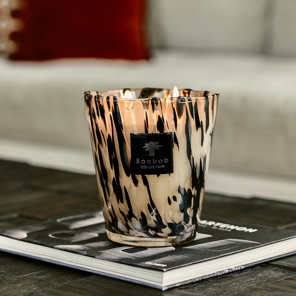 Scented Candle Pearls Black