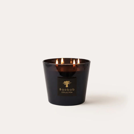 Limited edition Baobab Collection Encre de Chine scented candle with an elegant woody fragrance of sandalwood, vetiver, and smoky accords. Available in Max 10 and Max 16 sizes for sophisticated home fragrance and timeless interior décor. Archideco Interior Gallery | archideco-interior.com