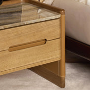 The Jacques Bedside Table by Medea 1905, designed as part of the Tara Bernerd for Medea 1905 Collection, combines architectural simplicity with sophisticated material detailing and a distinctly crafted character.