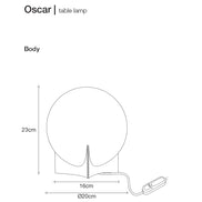 Terzani Oscar Table Lamp by Dodo Arslan | Hand-Blown Opal Glass & Brass Accent Light