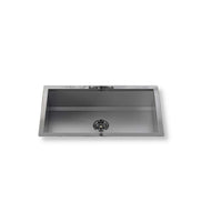 Top-mounted rectangular sink