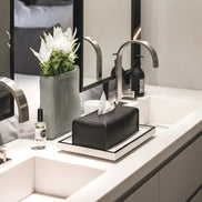 Soft rectangular tissue box