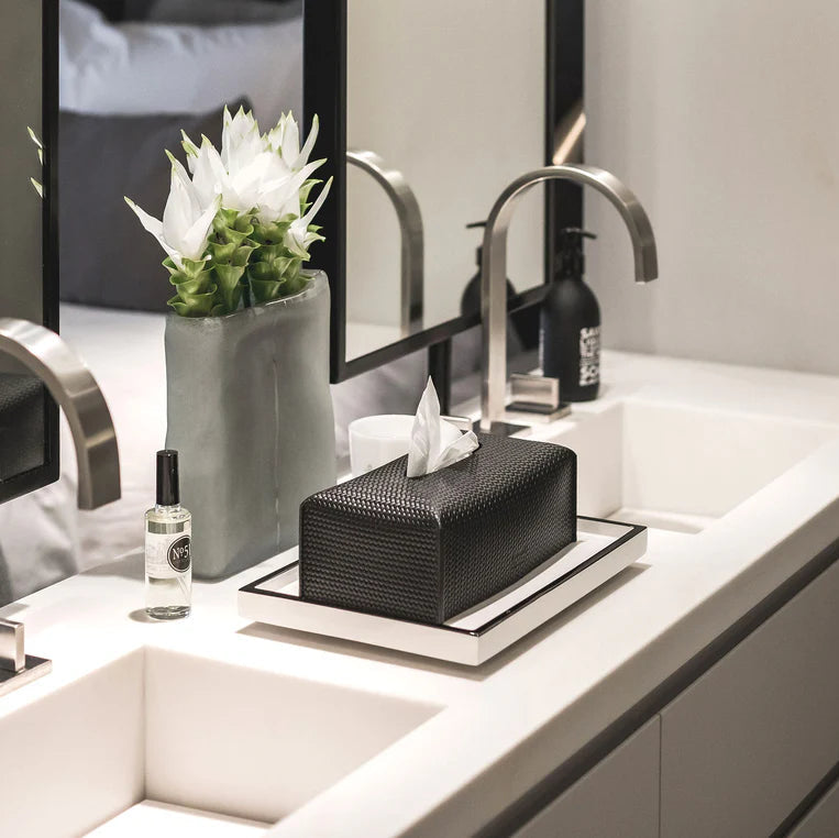 Soft rectangular tissue box