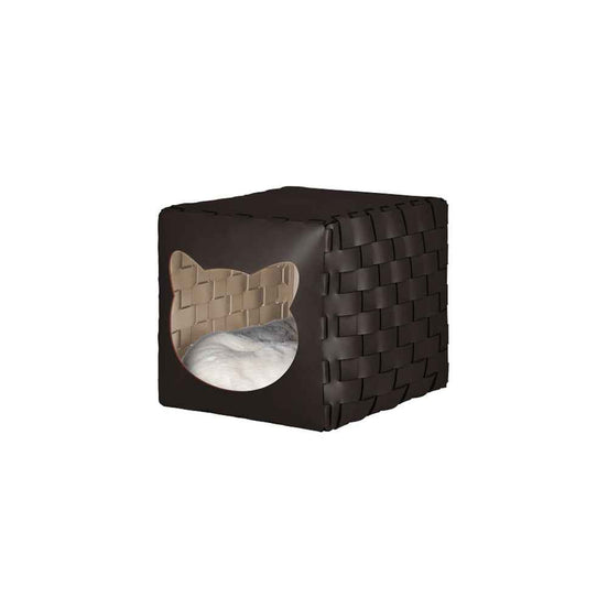 Recycled Leather Cat House — Cozy Pet Bed & Hideaway
