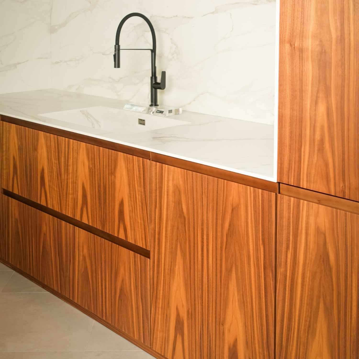 TM Italia Kitchen + Island with integrated appliances at Archideco Interior Gallery