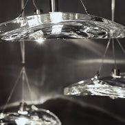 Terzani Manta 3-Light Cluster Pendant | Italian Lead Crystal Suspension Chandelier