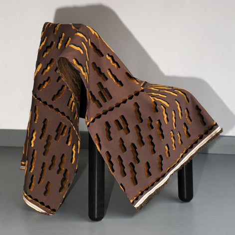 Dedar Milano Tiger Beat Velvet Upholstery & Curtain Fabric | Jacquard Designer Textile