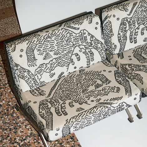 Dedar Milano Tiger Mountain Velvet Upholstery & Curtain Fabric | Luxury Jacquard Textile