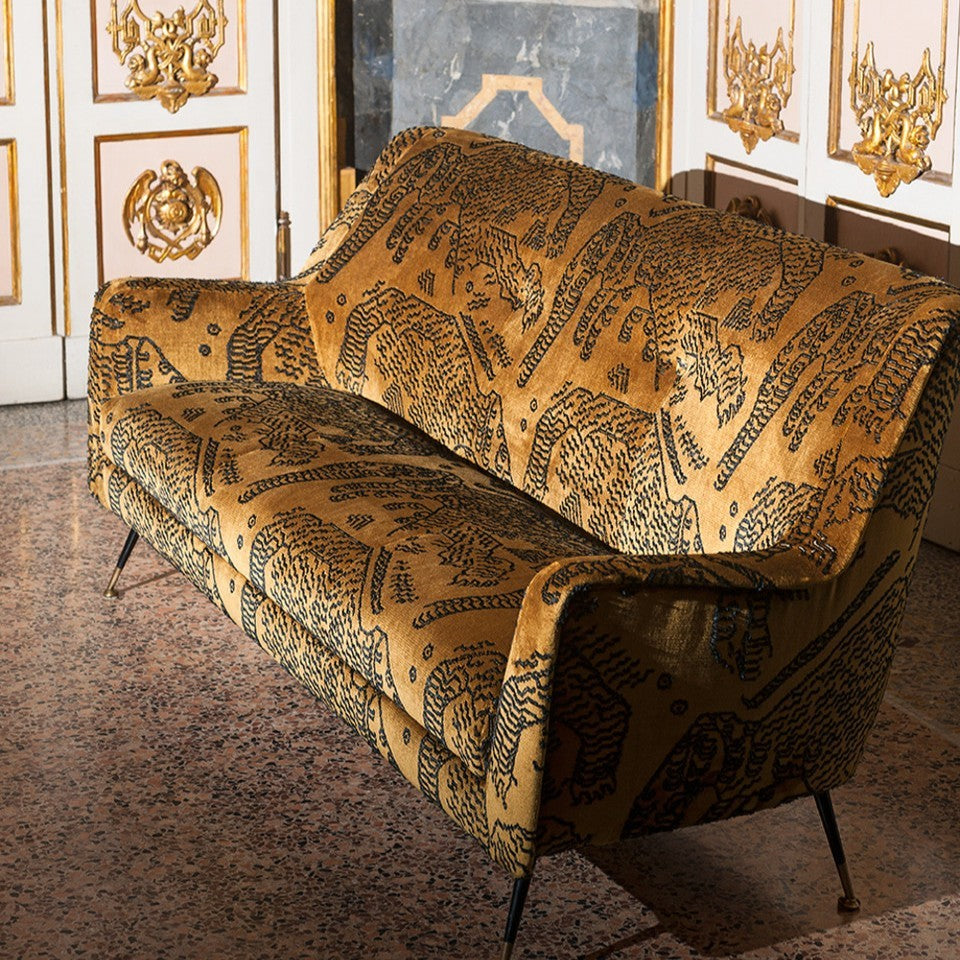 Dedar Milano Tiger Mountain Velvet Upholstery & Curtain Fabric | Luxury Jacquard Textile