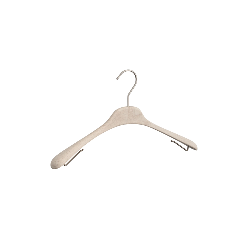 Hanger for shirts, dresses, blouses with hooks for shoulder straps