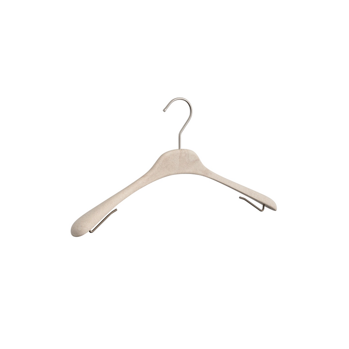 Hanger for shirts, dresses, blouses with hooks for shoulder straps