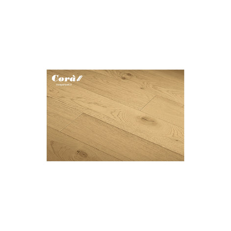 Corà Collezione 150 Argilla clay toned brushed European oak parquet with UV Oil finish from Archideco Interior Gallery, Riga.