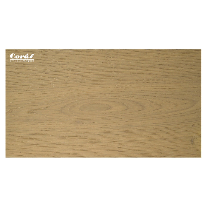 Corà Collezione 190 Polvere taupe beige brushed European oak parquet with matt UV Oil finish at Archideco Riga