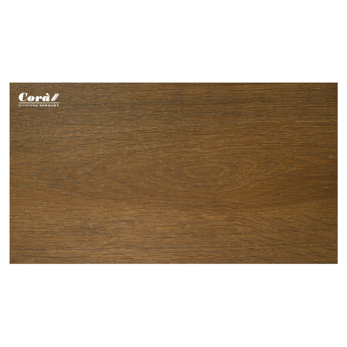 Corà Collezione 190 Ruggine dark rust brown brushed European oak parquet from Archideco Riga