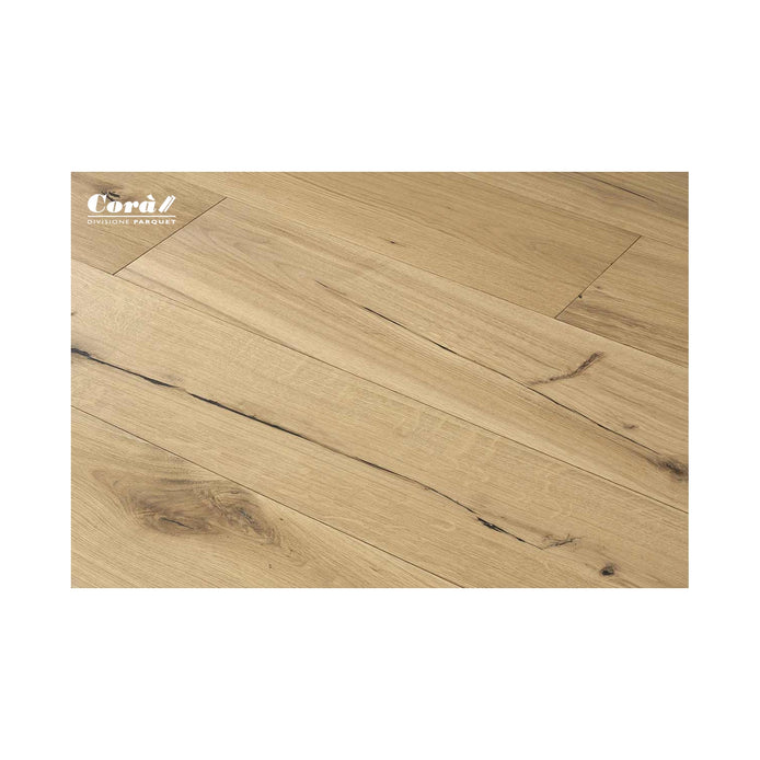 Corà Collezione 190 Soft Touch pale long plank European oak parquet with matt UV Oil finish from Archideco Riga