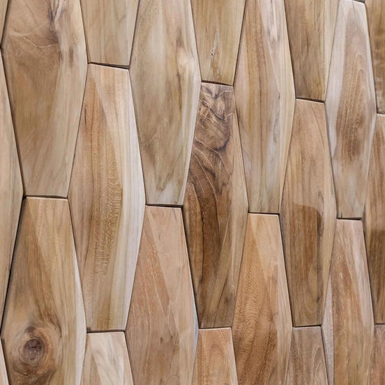 Wonderwall Studios Cameo Teak Wood Wall Panel