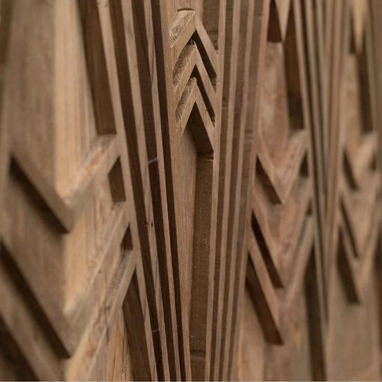 Wonderwall Studios Miles Teak Wood Wall Panel