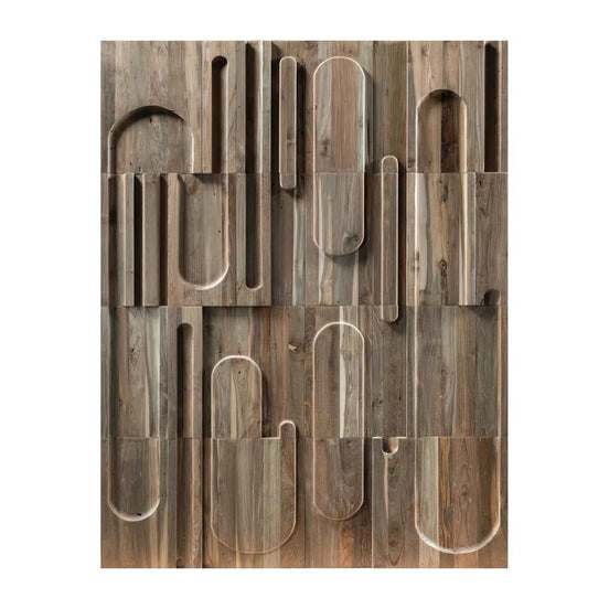 Wonderwall Studios Tubes Teak Wood Wall Panel