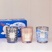 Trio travel candles Manhattaan-Paris-Mykonos