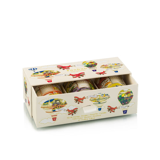 Trio travel candles Provence-Monaco-Cote d'Azur