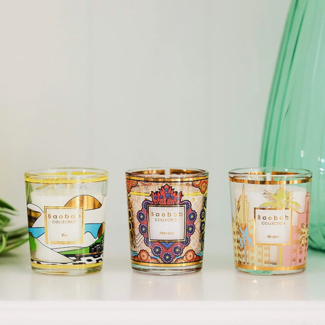 Trio travel candles Rio-Mexico-Miami