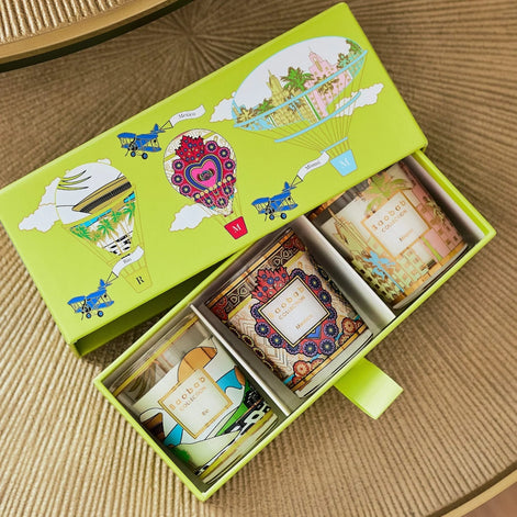 Trio travel candles Rio-Mexico-Miami