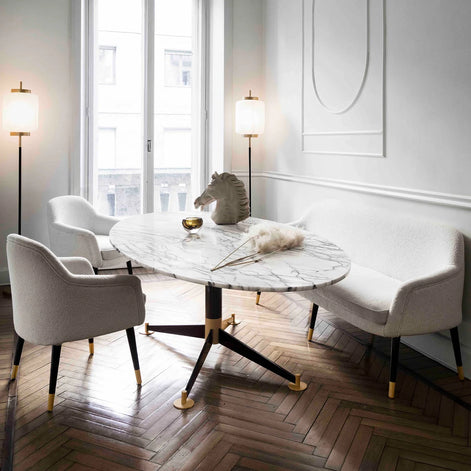 Bernadette dinner table by Dom Edizioni at Archideco Interior Gallery