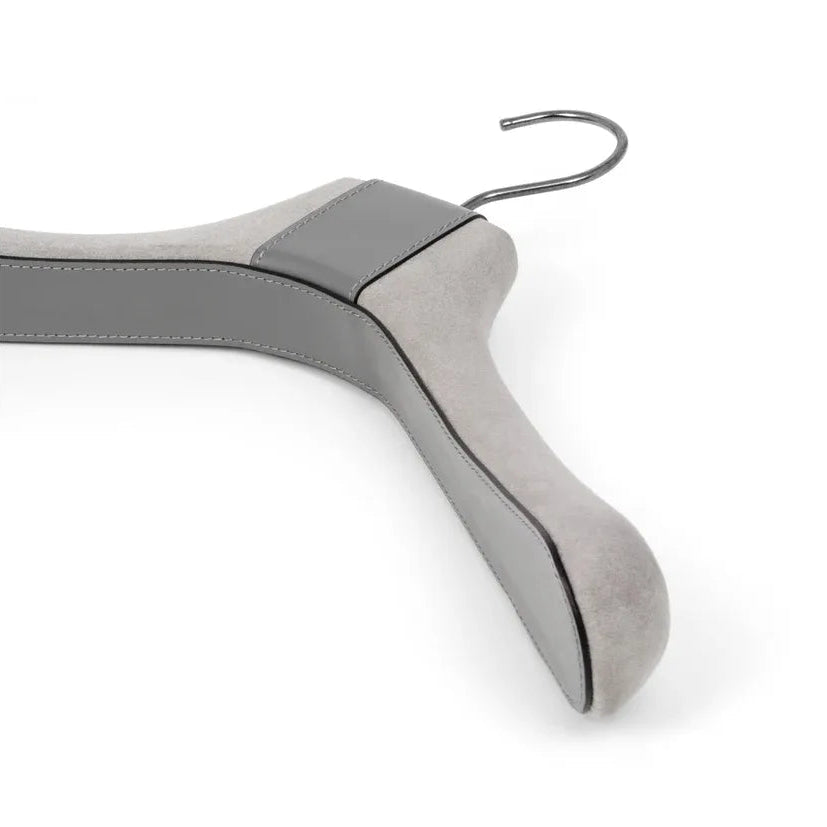 Coat hanger with suede