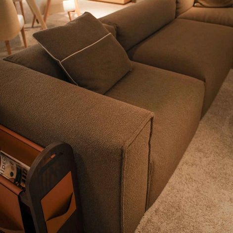 PORTOFINO Modular Sofa: Terminal unit with SX armrest by Dom Edizioni at Archideco Interior Gallery